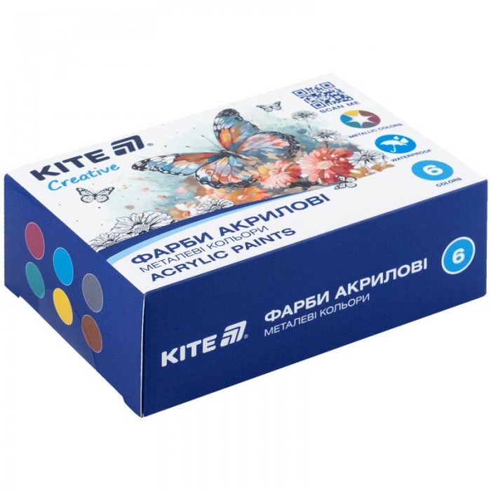 Акрилові фарби Creative (6 металевих кольорів)