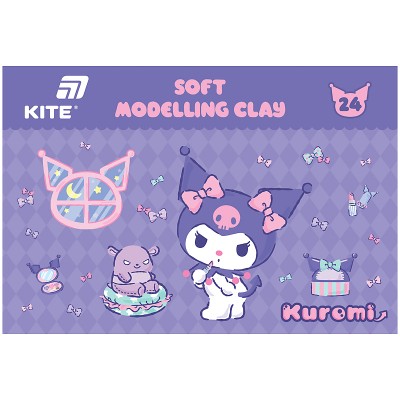 Пластилин восковый Kuromi 480г (24 цвета)