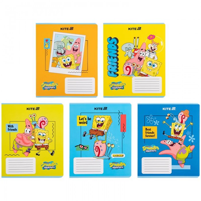 Зошит 12 аркушів, клітинка SpongeBob SquarePants