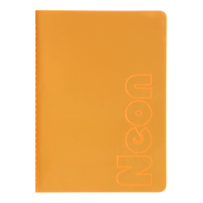 Книга записна Neon А5, 80 аркушів (клітинка) помаранчевий