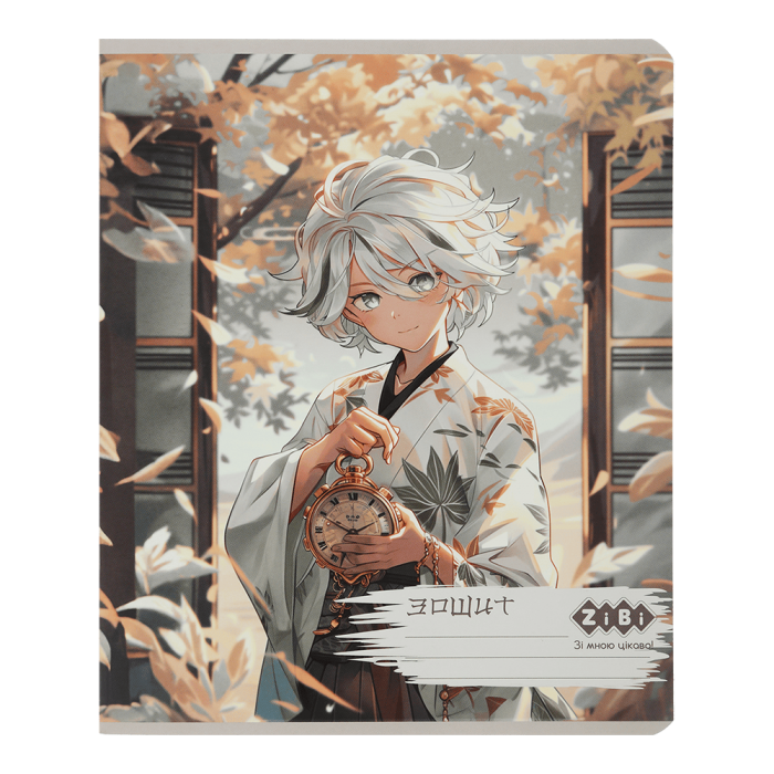 Зошит 48 аркушів, клітинка Anime, бежевий