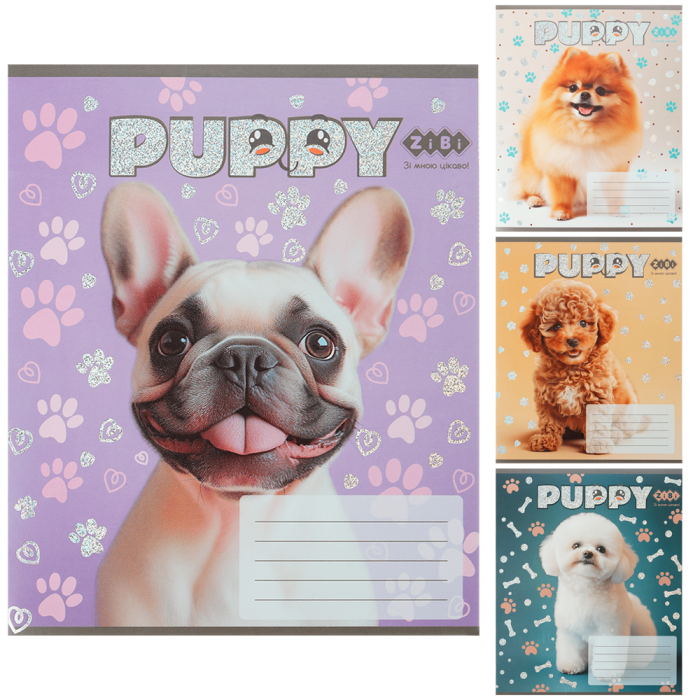 Зошит 12 аркушів, коса лінія Dogs