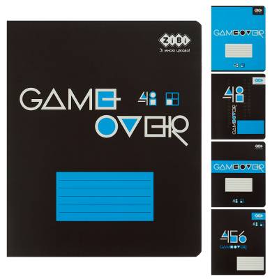 Зошит 48 аркушів, клітинка Gamer