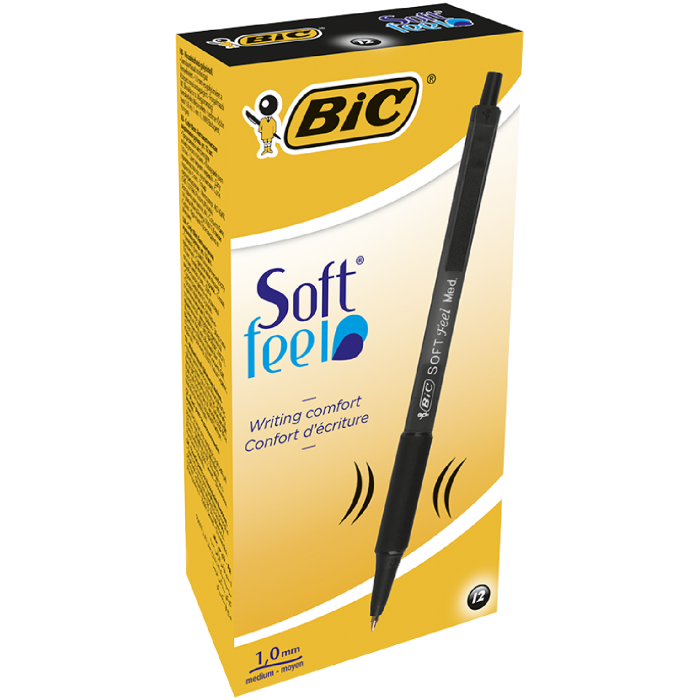 Ручка шариковая автоматическая SOFT CLIC GRIP (черный) 