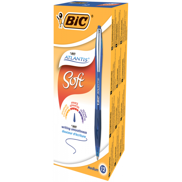 Ручка шариковая автоматическая Atlantis (синий) 