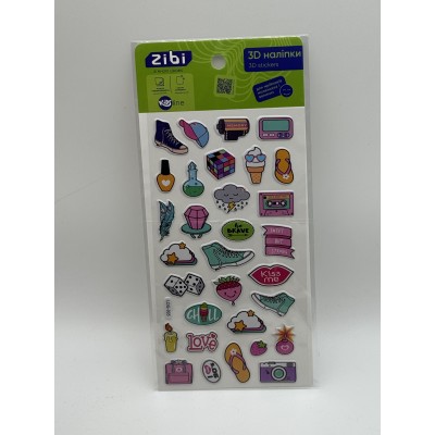 Наліпки 3D Блакитний мікс для дівчат KIDS Line