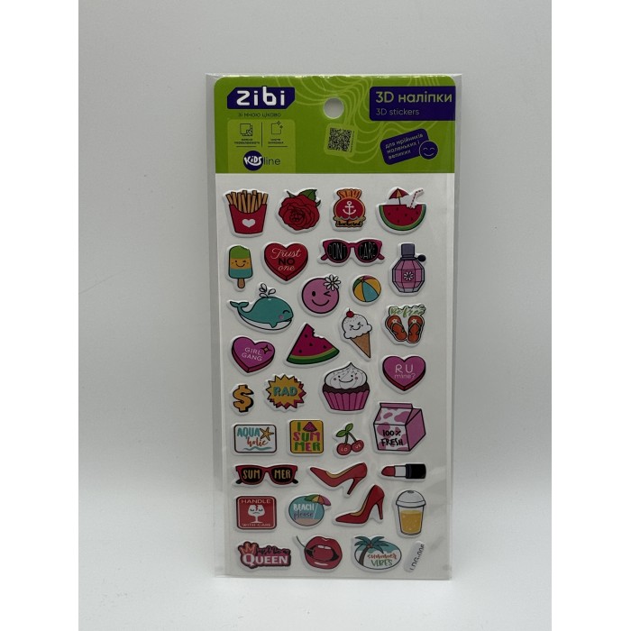 Наліпки 3D Літній мікс для дівчат KIDS Line