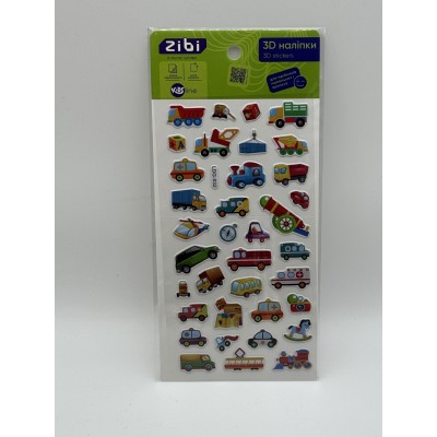 Наліпки 3D Транспорт мікс KIDS Line