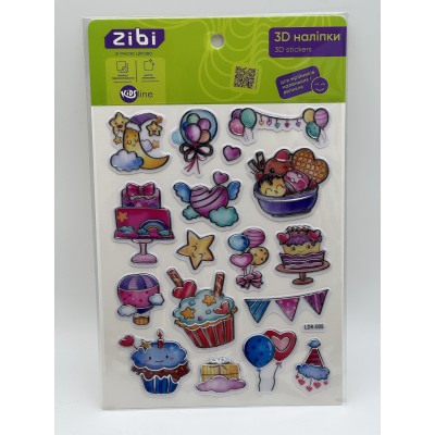 Наліпки 3D Солодкі тістечка KIDS Line