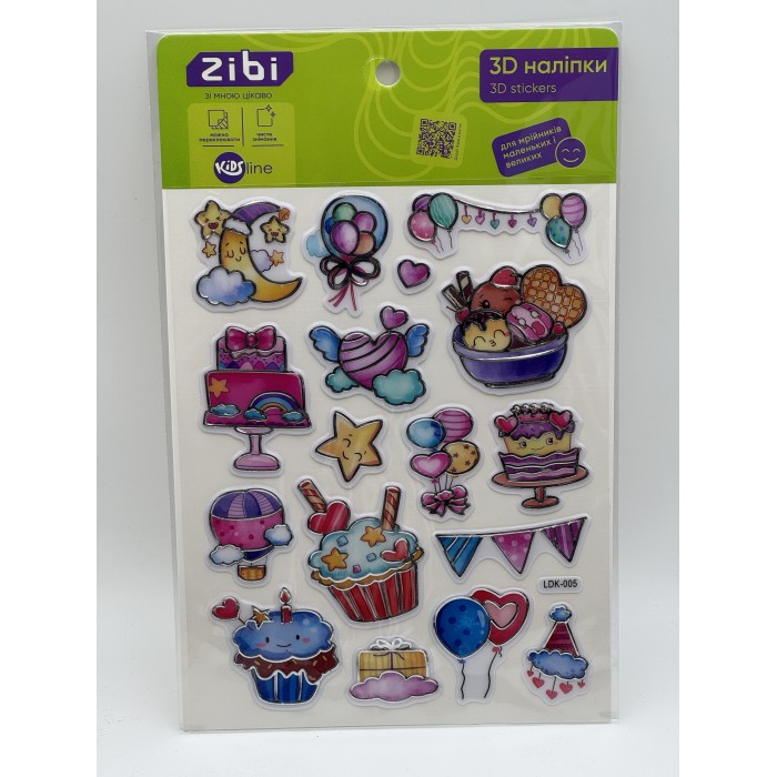 Наліпки 3D Солодкі тістечка KIDS Line