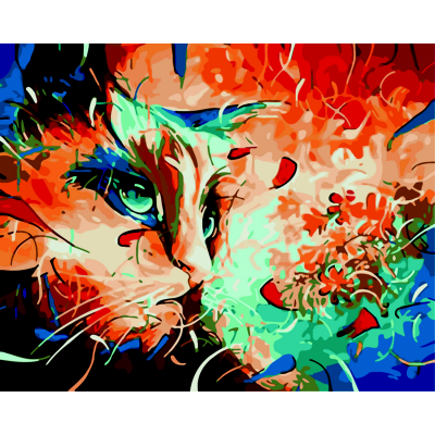 Картина по номерам Котик в мечтах 40х50см. Art Line