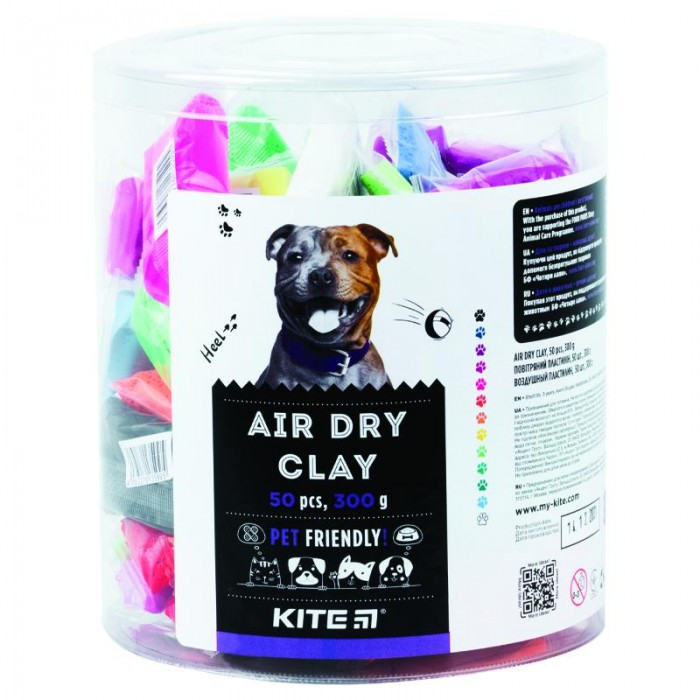 Пластилин воздушный Kite Dogs (50шт/13 цветов) 