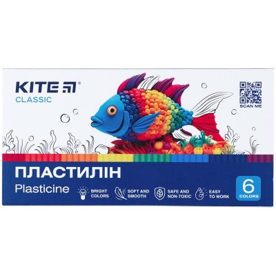 Пластилин Classic 120г (6 цветов)