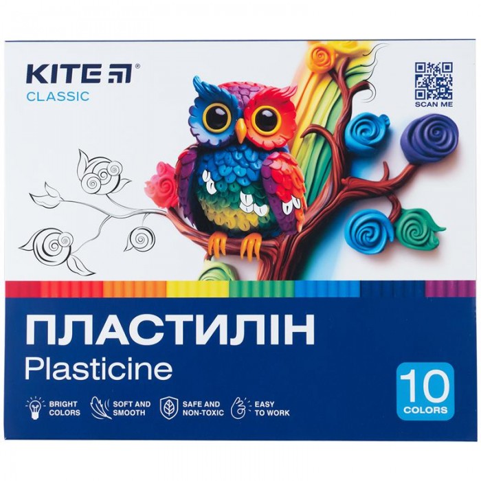 Пластилин Classic 200г (10 цветов)