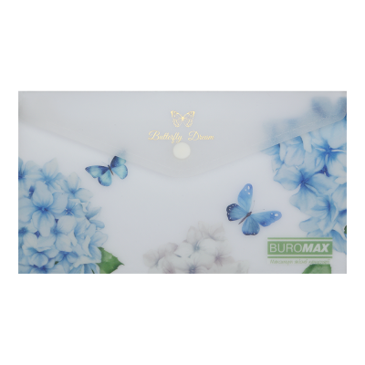 Папка-конверт на кнопке DL Arabeski (прозрачный) BM.3952-00