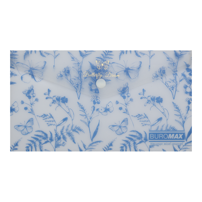 Папка-конверт на кнопці DL Arabeski (блакитний) BM.3952-14