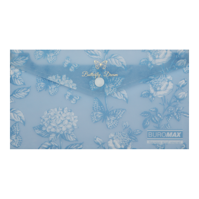 Папка-конверт на кнопке DL Arabeski (сине-серый) BM.3952-95