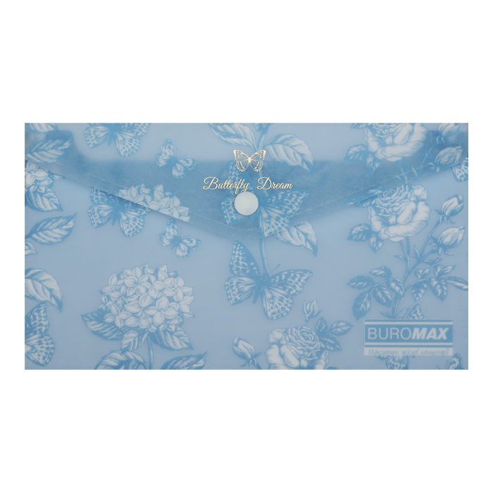 Папка-конверт на кнопці DL Arabeski (синьо-сірий) BM.3952-95