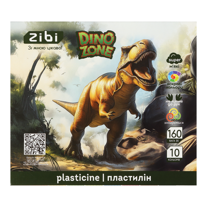 Пластилін (10 кольорів) 160г. Dino ZB.6278