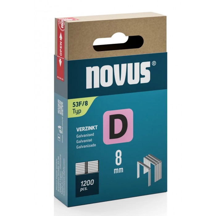 Скоби пласкі D53F, 8мм (1200шт)