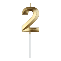 Свічка в формі цифри 2