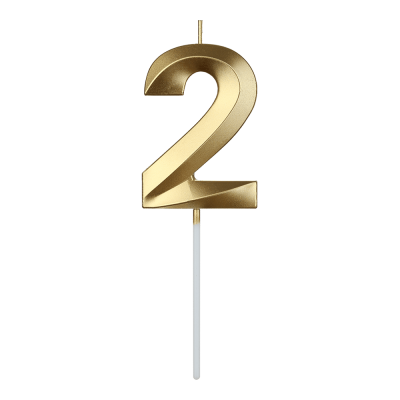 Свічка в формі цифри 2