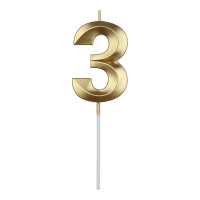 Свічка в формі цифри 3