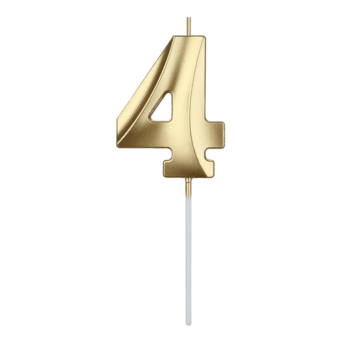 Свічка в формі цифри 4