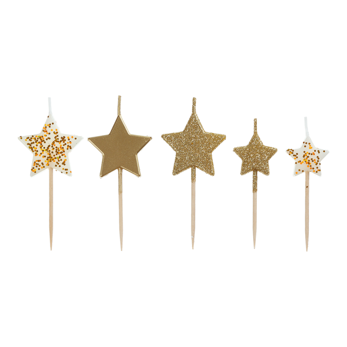 Свічки в наборі Зірка (золотий)