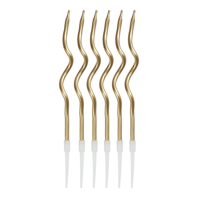 Свічки в наборі Зигзаг (золотий)