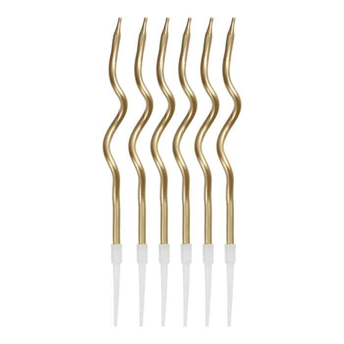Свічки в наборі Зигзаг (золотий)