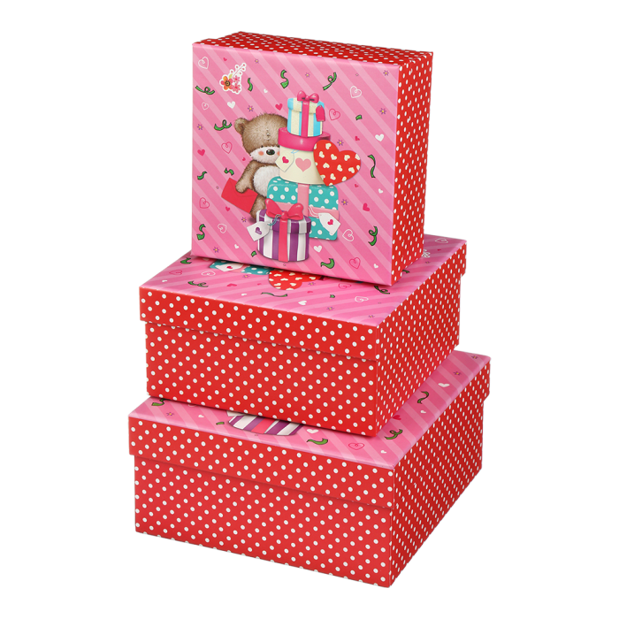 Набір коробок 3шт. (вкладені 1в1) з глітером BM.233313