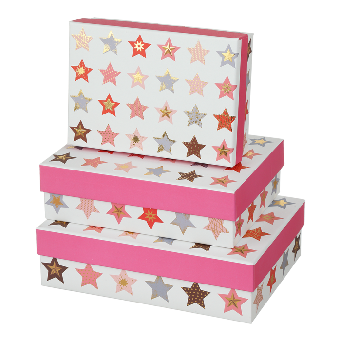 Набір коробок 3шт. (вкладені 1в1) тиснення фольгою BM.233333