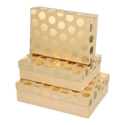 Набір коробок 3шт. (вкладені 1в1) тиснення фольгою BM.233336