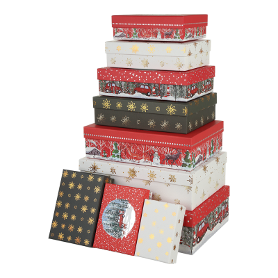 Набір коробок 10шт. (вкладені 1в1) тиснення фольгою BM.2333714