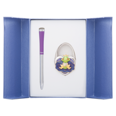 Набір подарунковий Fairy Tale: ручка кулькова+гачок для ручки (фіолетовий) LS.122027-07