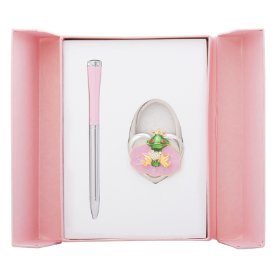 Набір подарунковий Fairy Tale: ручка кулькова+гачок для сумки (рожевий) LS.122027-10