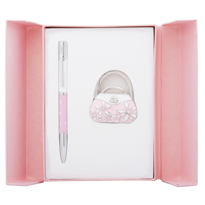 Набор подарочный Sense: ручка шариковая+крючок для сумки (розовый) LS.122031-10