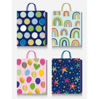 Пакет паперовий подарунковий 26х32см., М (асорті)