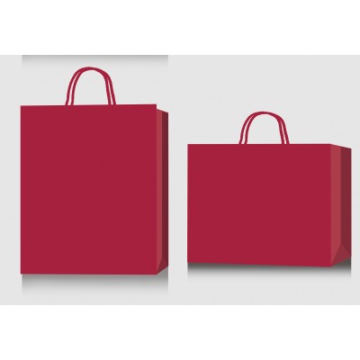 Пакет паперовий з великим дном 36х54х30см., (малиновий)