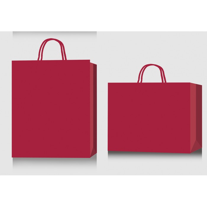 Пакет паперовий з великим дном 51х51х26см., (малиновий)