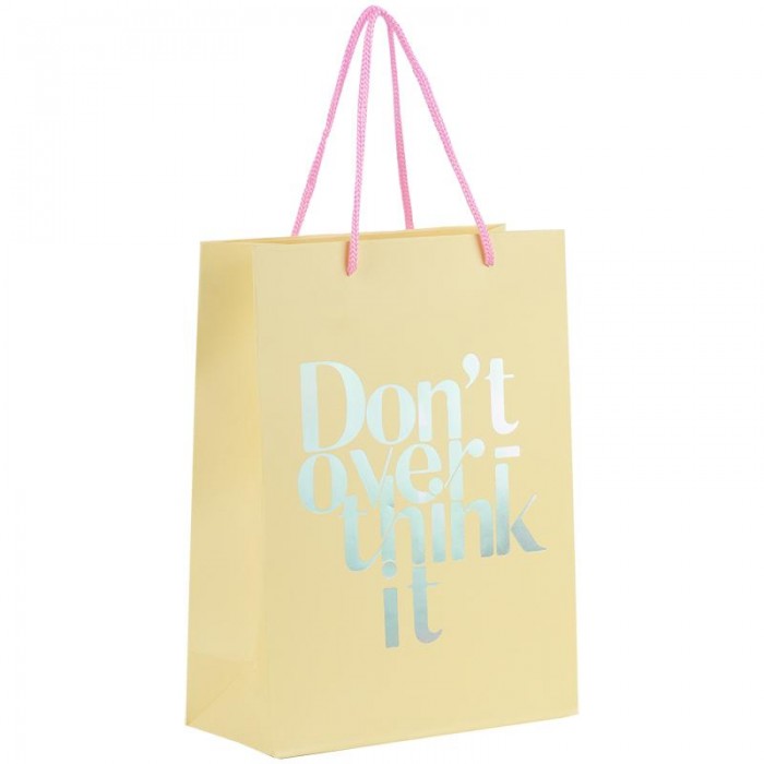 Пакет паперовий подарунковий 18х24см., Don't overthink it