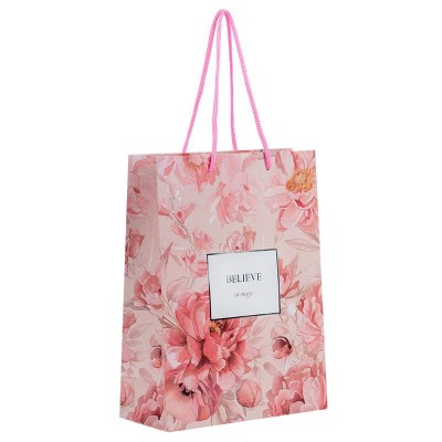 Пакет паперовий подарунковий 18х24см., Peony Dreams