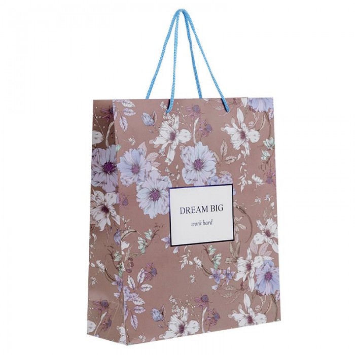 Пакет паперовий подарунковий 26х32см., Blue Elegance