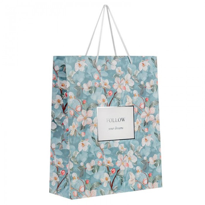 Пакет паперовий подарунковий 26х32см., Gentle Blossom