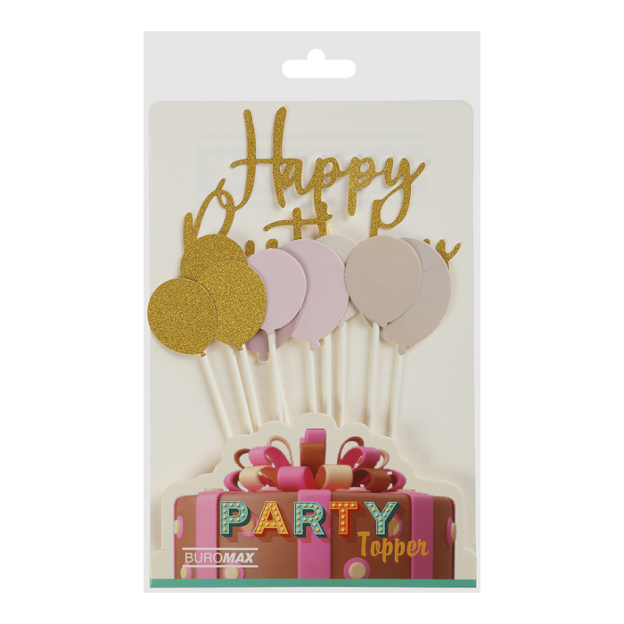 Топери в наборі Happy birthday 11х7см (10шт)