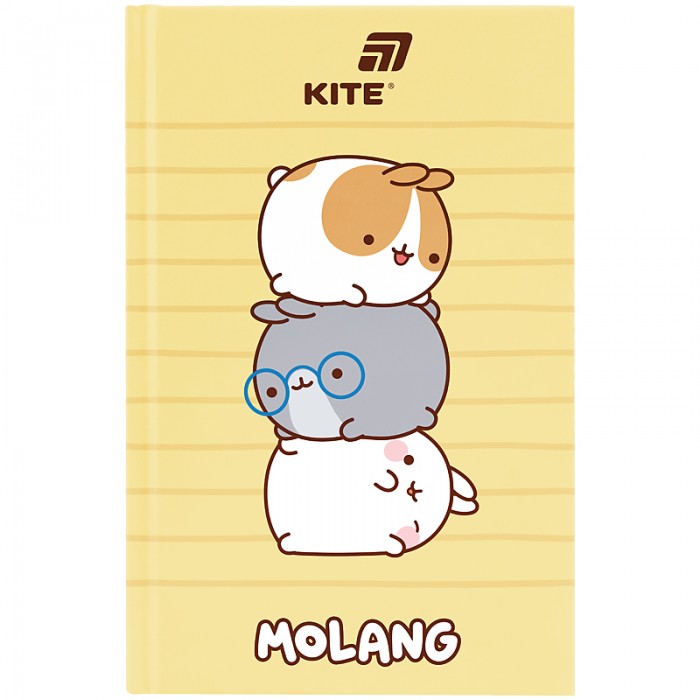 Книга записна в твердій обкладинці Molang, клітинка, А6, 80арк.