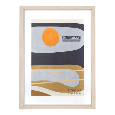 Фоторамка пластикова 21х29,7 (А4) айворі з золотом