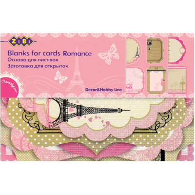 Заготовка для открыток ROMANCE 18шт.