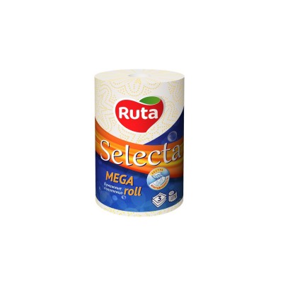 Рушники целюлозні "Selecta Mega roll", 1 рул., на гільзі, 3-х шар., білий RUTA